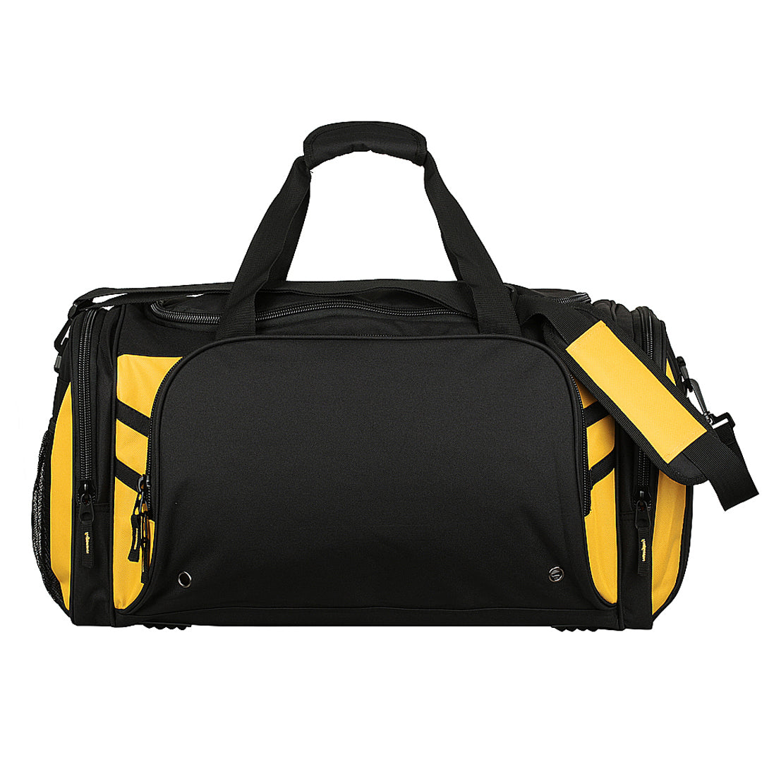 Aussie Pacific The Tasman Sports Bag Black/Gold Luggage & Bags