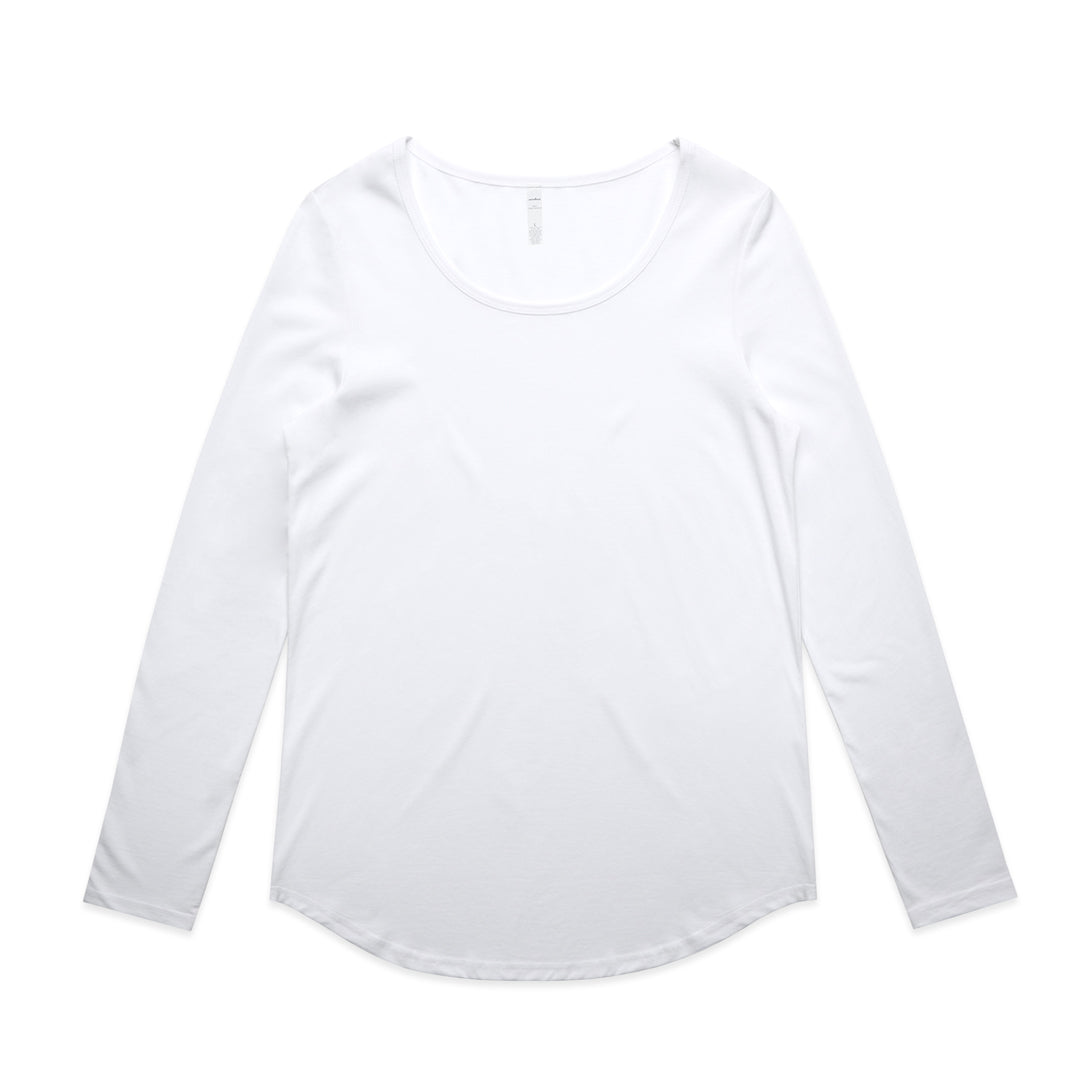 AS Colour The Mali Long Sleeve Tee | Ladies White Shirts & Tops