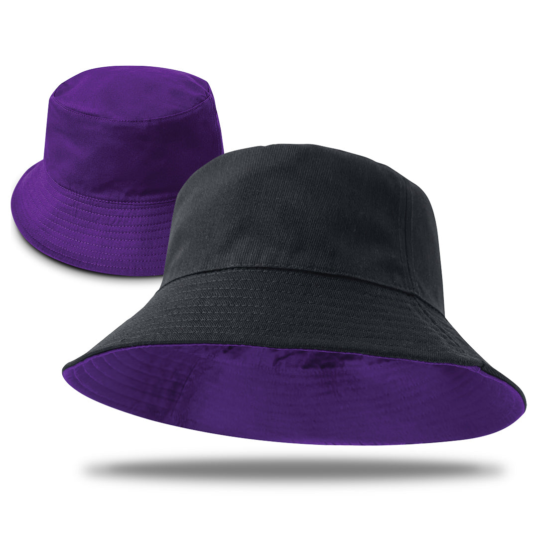Legend The Switch Reversible Bucket Hat | Adults Black/Purple Hats