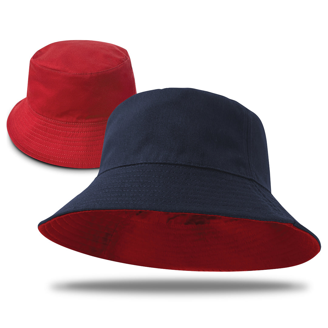 Legend The Switch Reversible Bucket Hat | Adults Navy/Red Hats