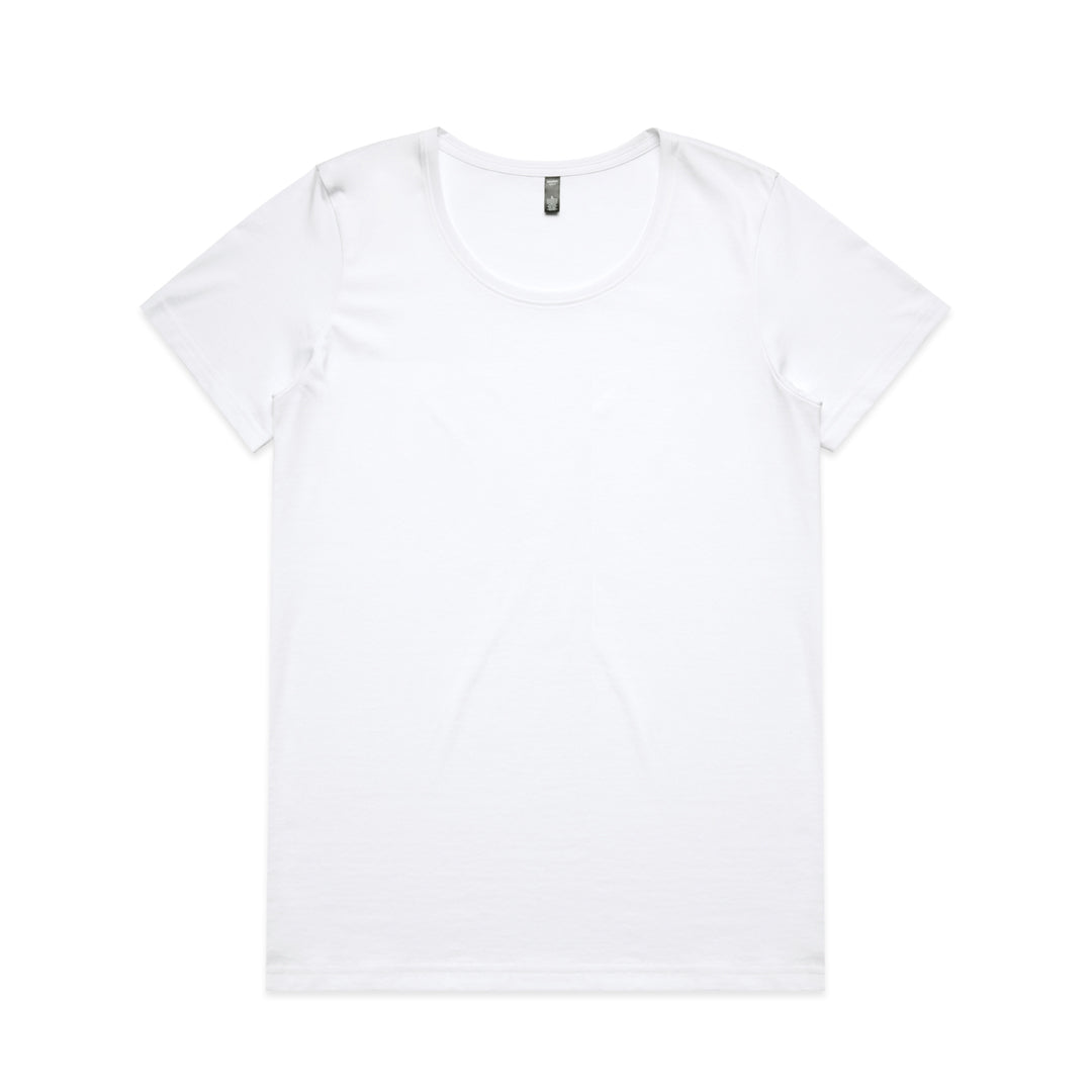 AS Colour The Maple Scoop Neck Tee | Ladies White Shirts & Tops