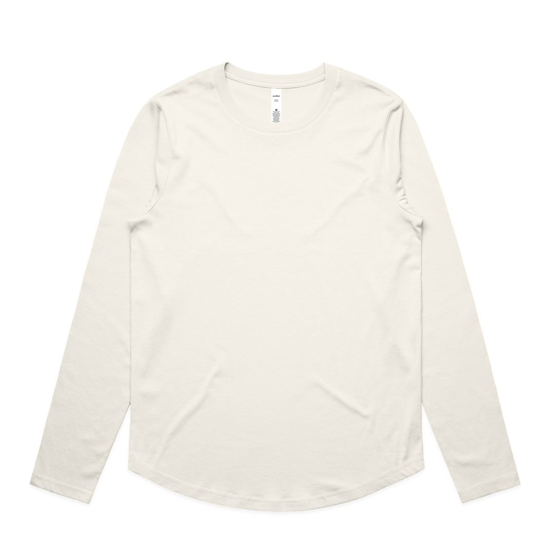 AS Colour The Maple Curve Tee | Ladies | Long Sleeve Ecru Shirts & Tops