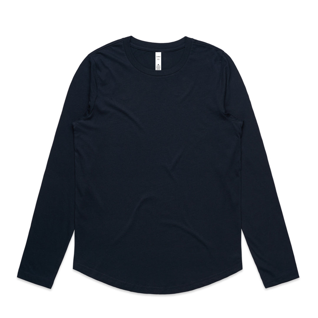 AS Colour The Maple Curve Tee | Ladies | Long Sleeve Navy Shirts & Tops