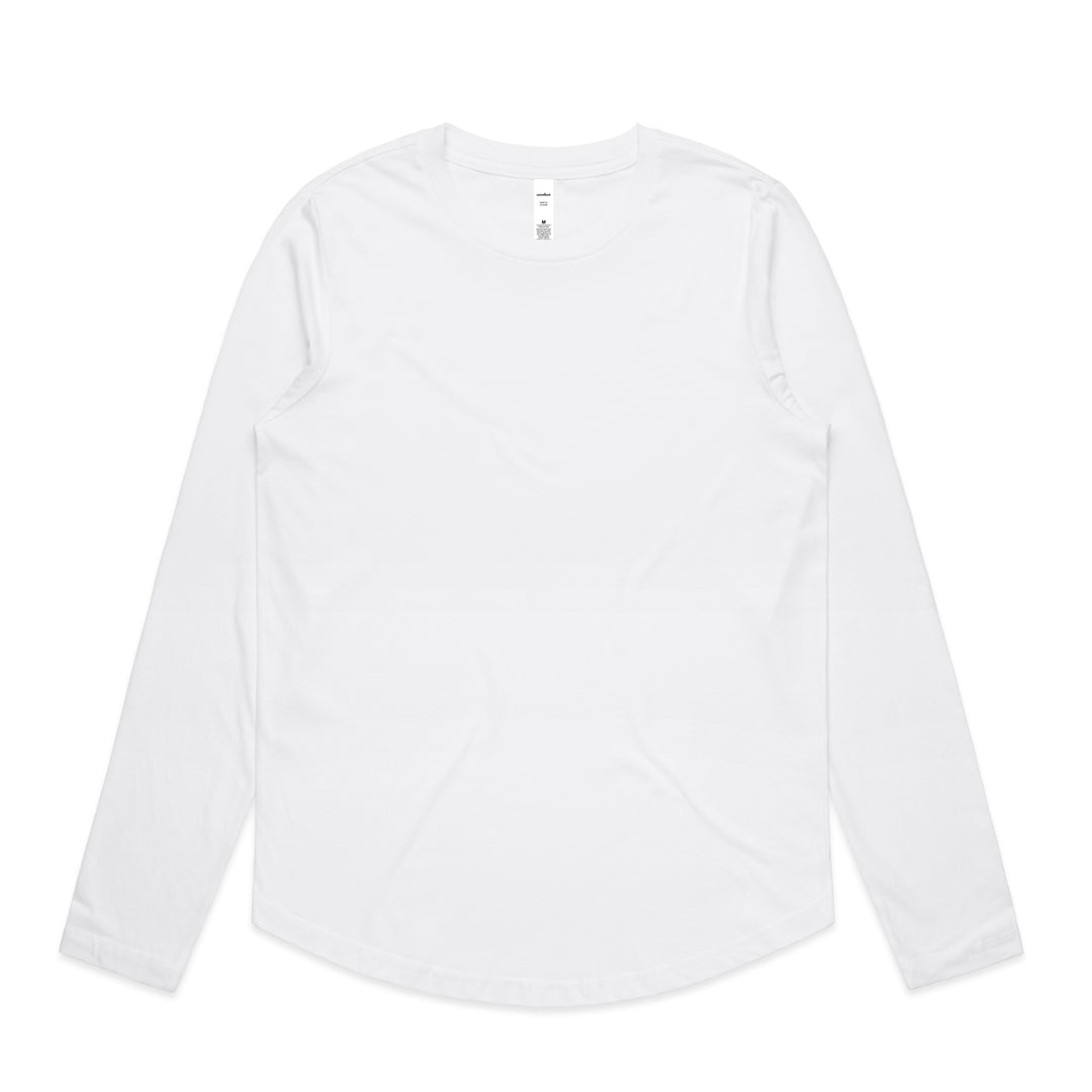 AS Colour The Maple Curve Tee | Ladies | Long Sleeve White Shirts & Tops