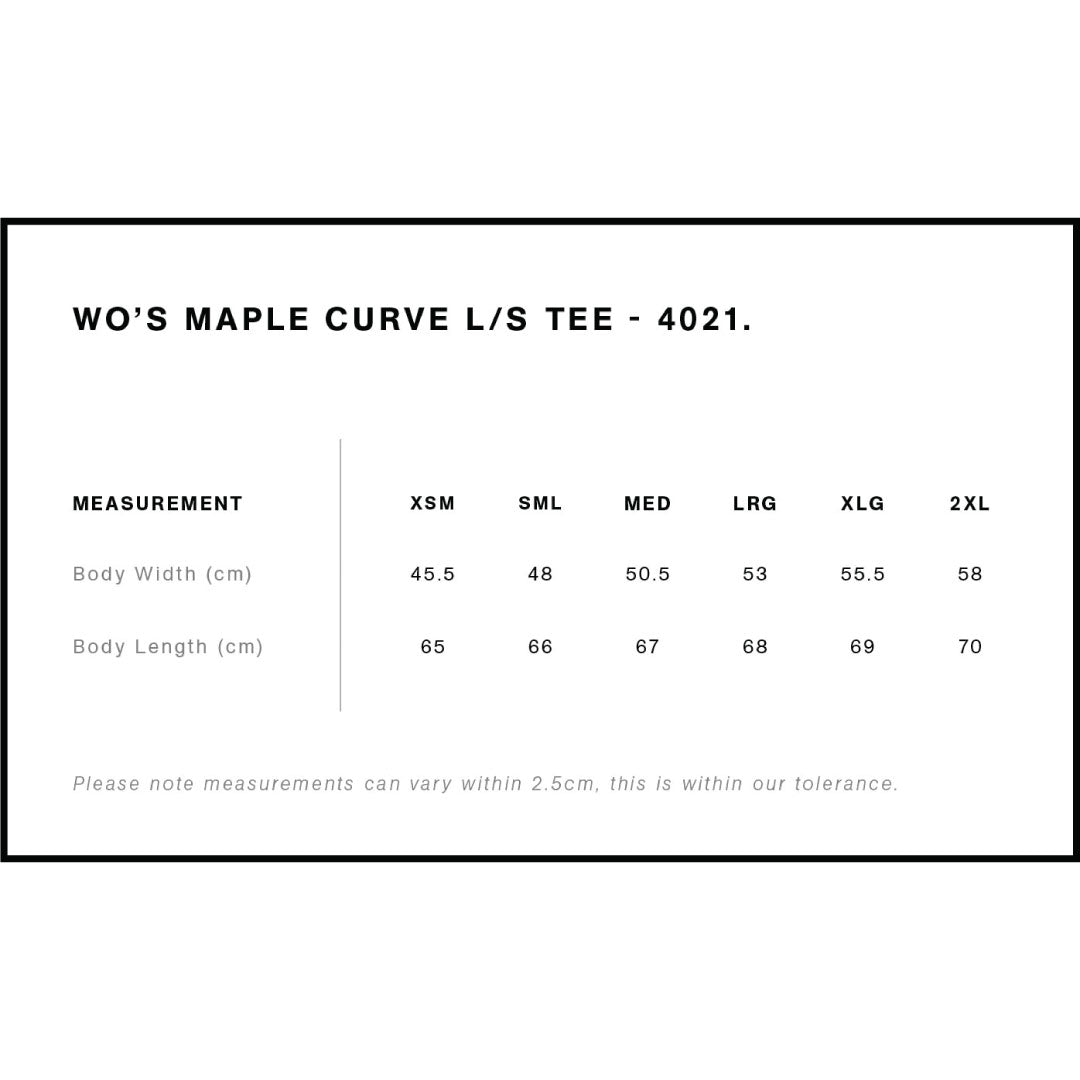 AS Colour The Maple Curve Tee | Ladies | Long Sleeve Shirts & Tops