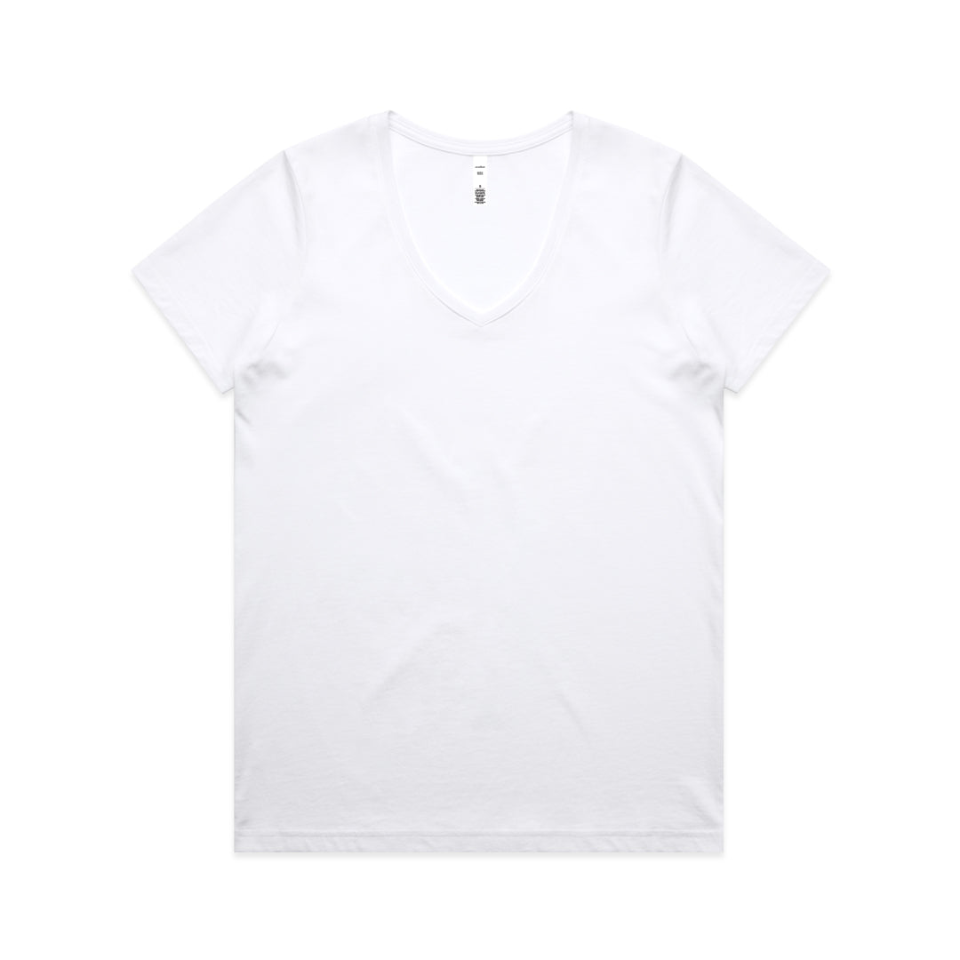 AS Colour The Maple V Neck Tee | Ladies White Shirts & Tops