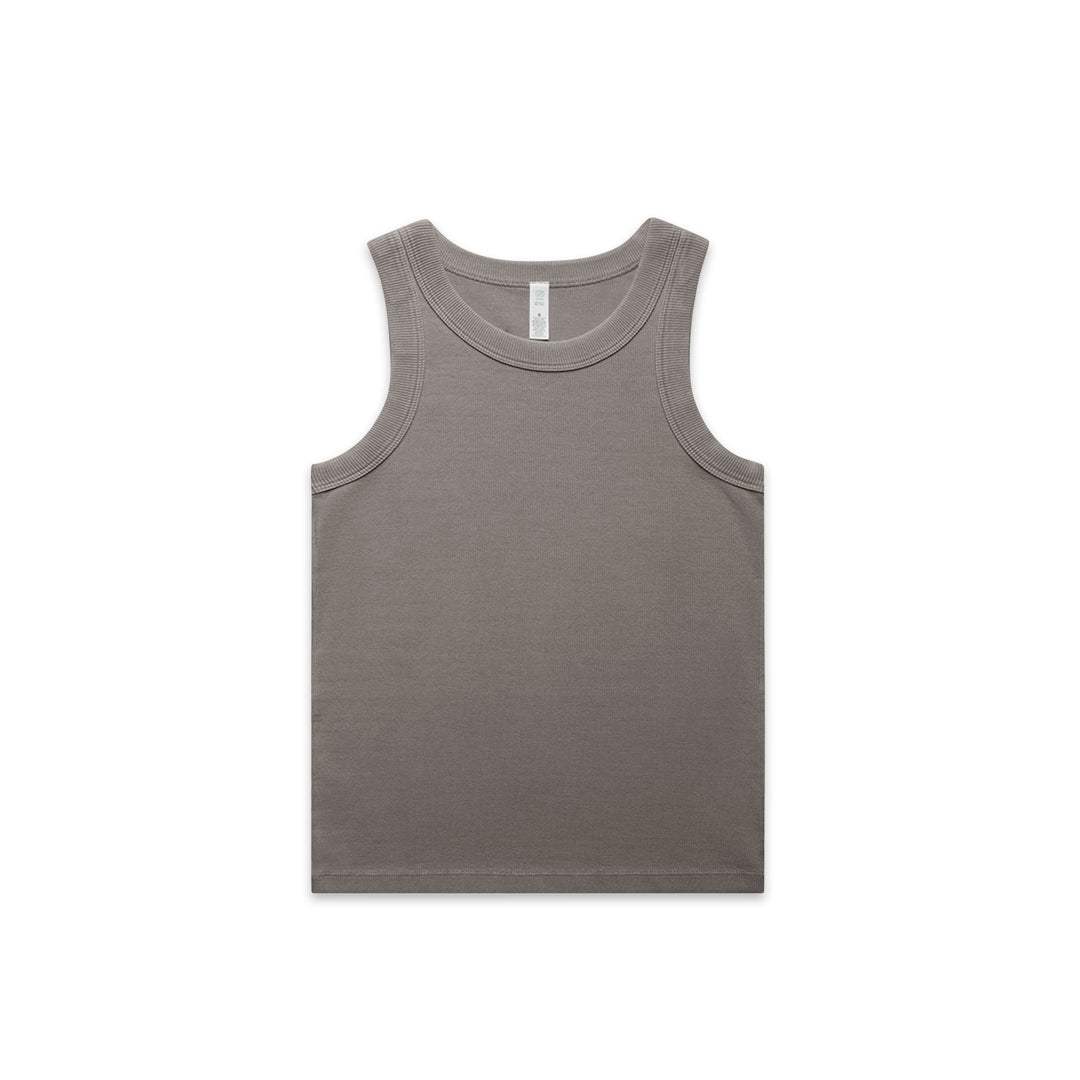 AS Colour The Faded Organic Rib Tank | Ladies Grey Shirts & Tops