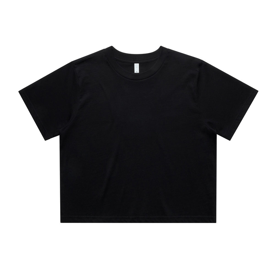 AS Colour The Classic Crop Tee | Ladies | Short Sleeve Black Clothing