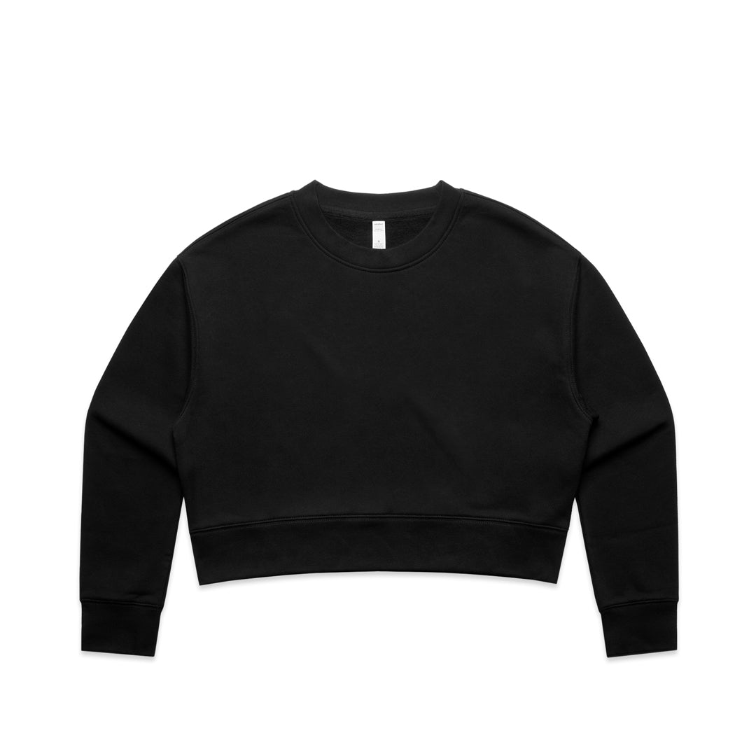 AS Colour The Relax Crop Crew Jumper | Ladies Black Outerwear