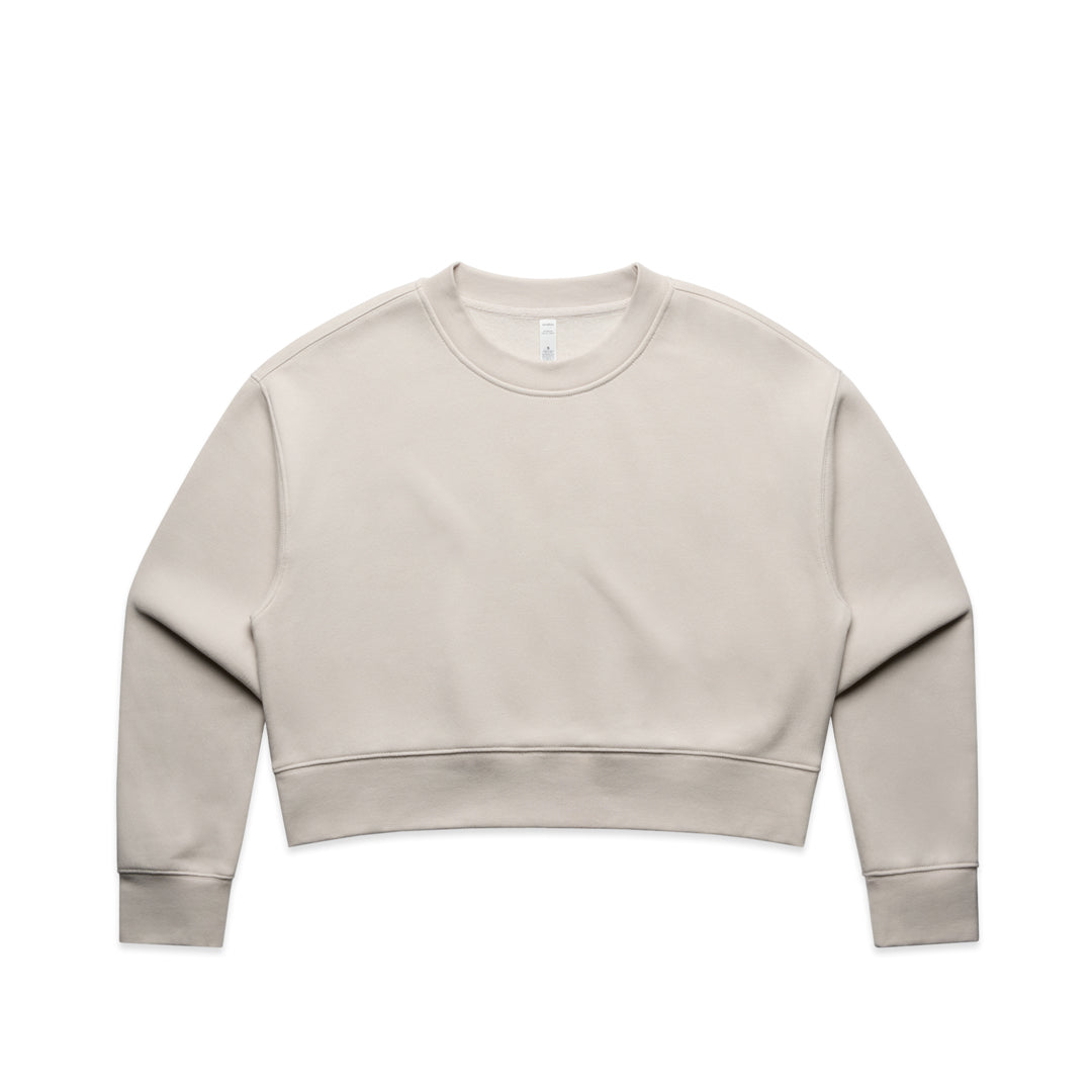 AS Colour The Relax Crop Crew Jumper | Ladies Bone Outerwear