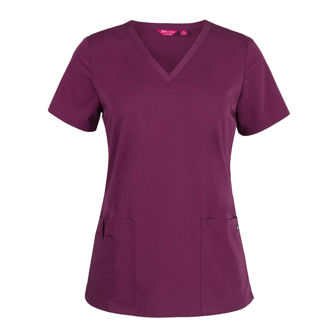 Jbs Wear The Nu Scrub Top | Ladies Wine Scrubs