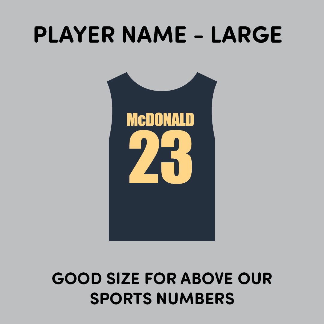 House of Uniforms Player Names Branding