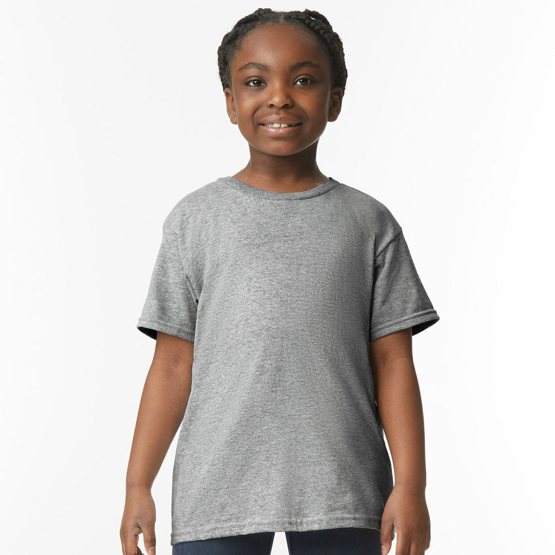 Gildan The Heavy Cotton Tee | Youth Grey Marle Shirts & Tops