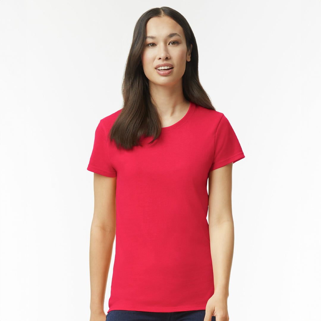 Gildan The Heavy Cotton Tee | Ladies Red Shirts & Tops