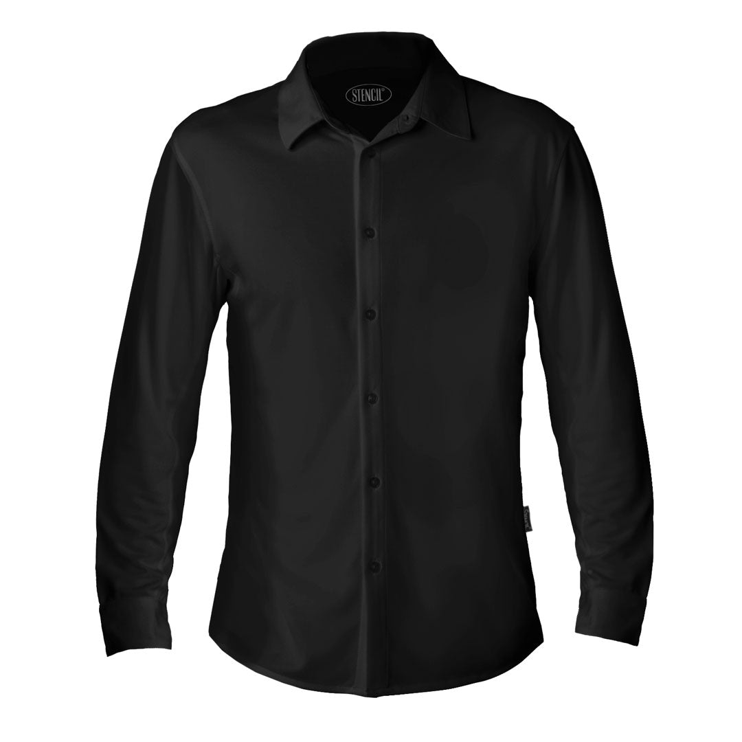 Stencil The Liberty Shirt | Long Sleeve | Mens Black Shirts & Tops