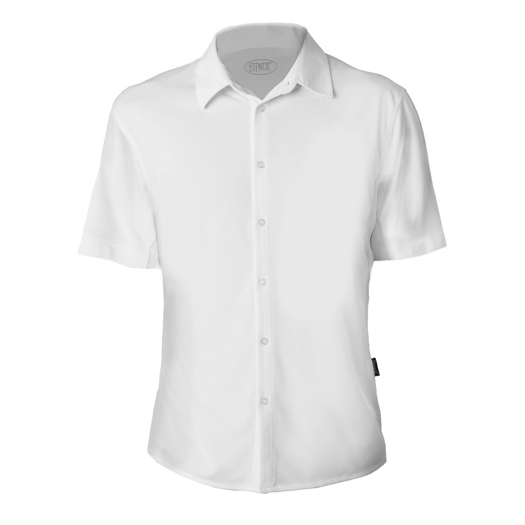 Stencil The Liberty Shirt | Short Sleeve | Mens White Shirts & Tops
