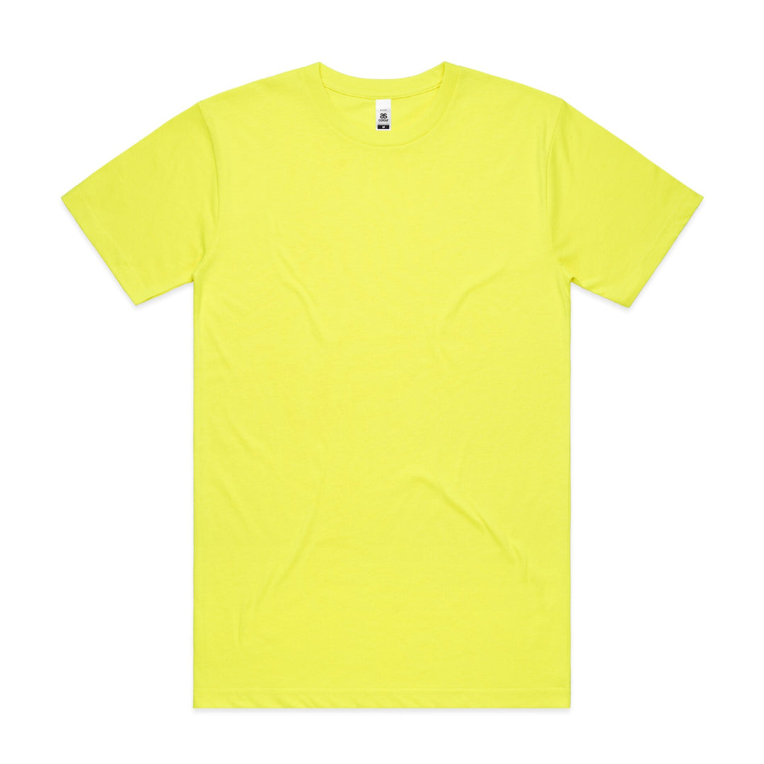AS Colour The Block Hi Vis Tee | Mens | Short Sleeve Hi Vis Yellow Shirts & Tops