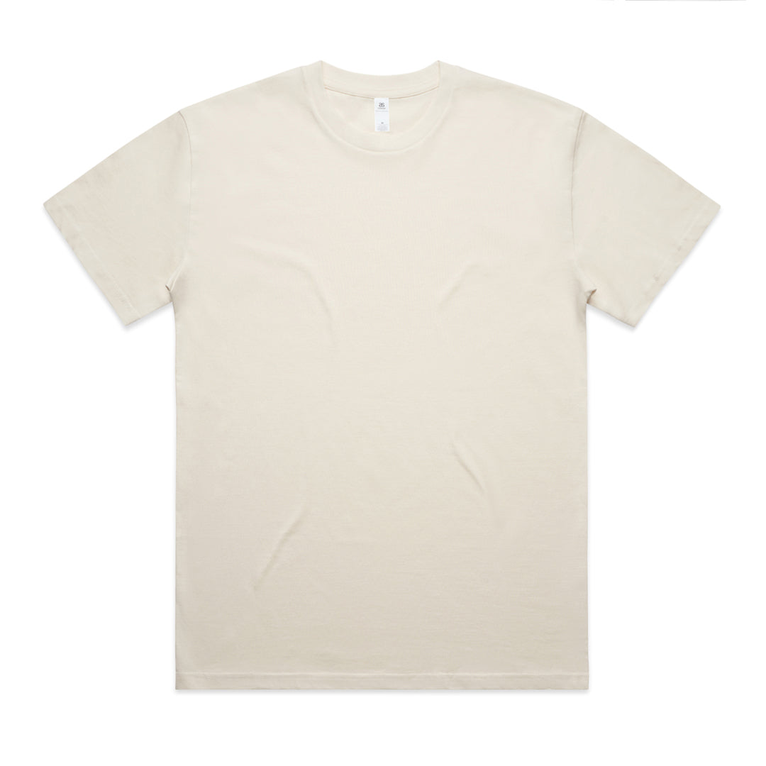 AS Colour The Oversized Block Tee | Mens | Short Sleeve Ecru Shirts & Tops