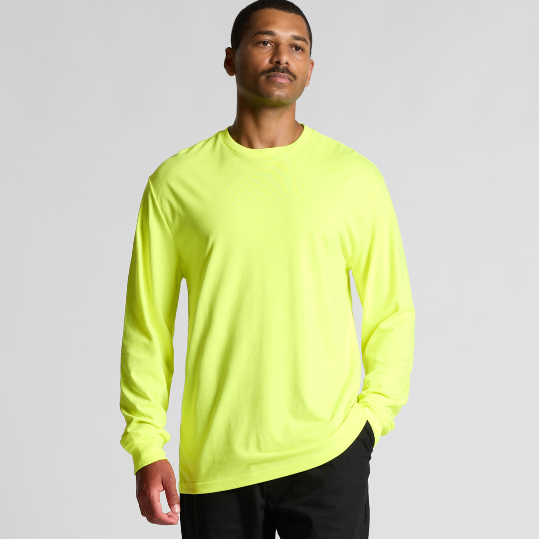 AS Colour The Block Hi Vis Tee | Mens | Long Sleeve Shirts & Tops