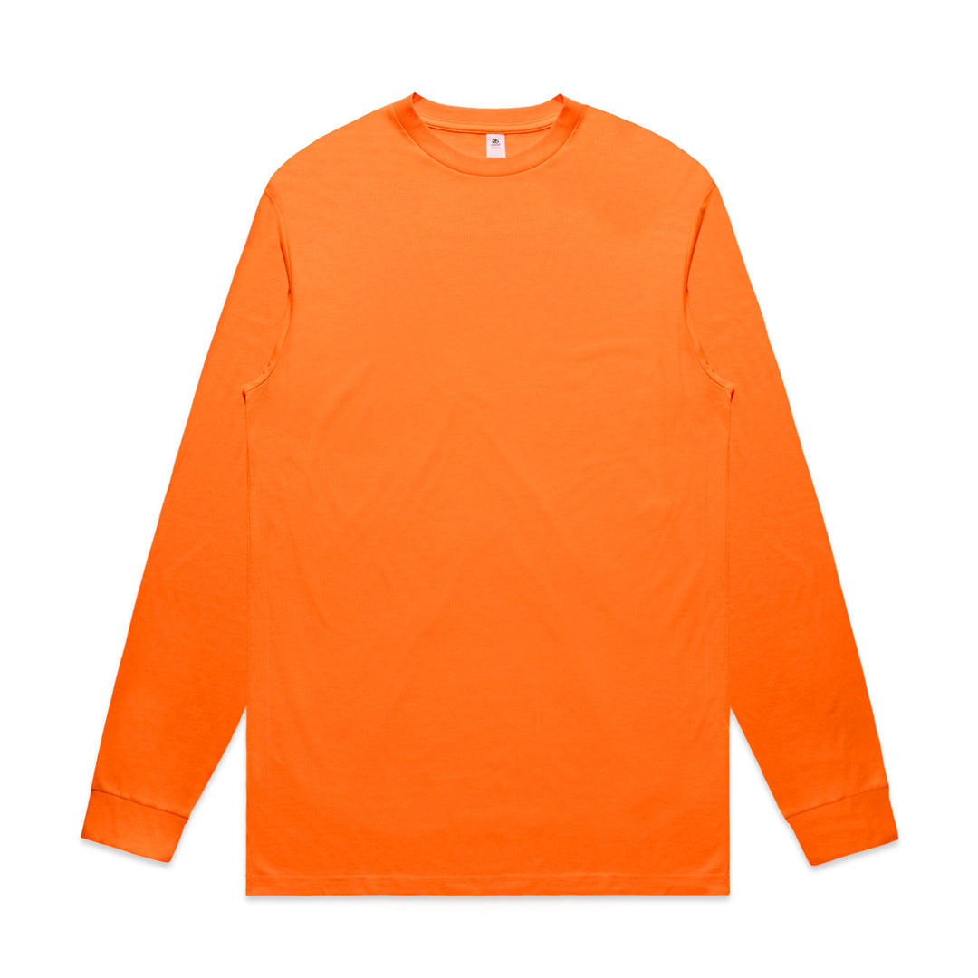 AS Colour The Block Hi Vis Tee | Mens | Long Sleeve Hi Vis Orange Shirts & Tops