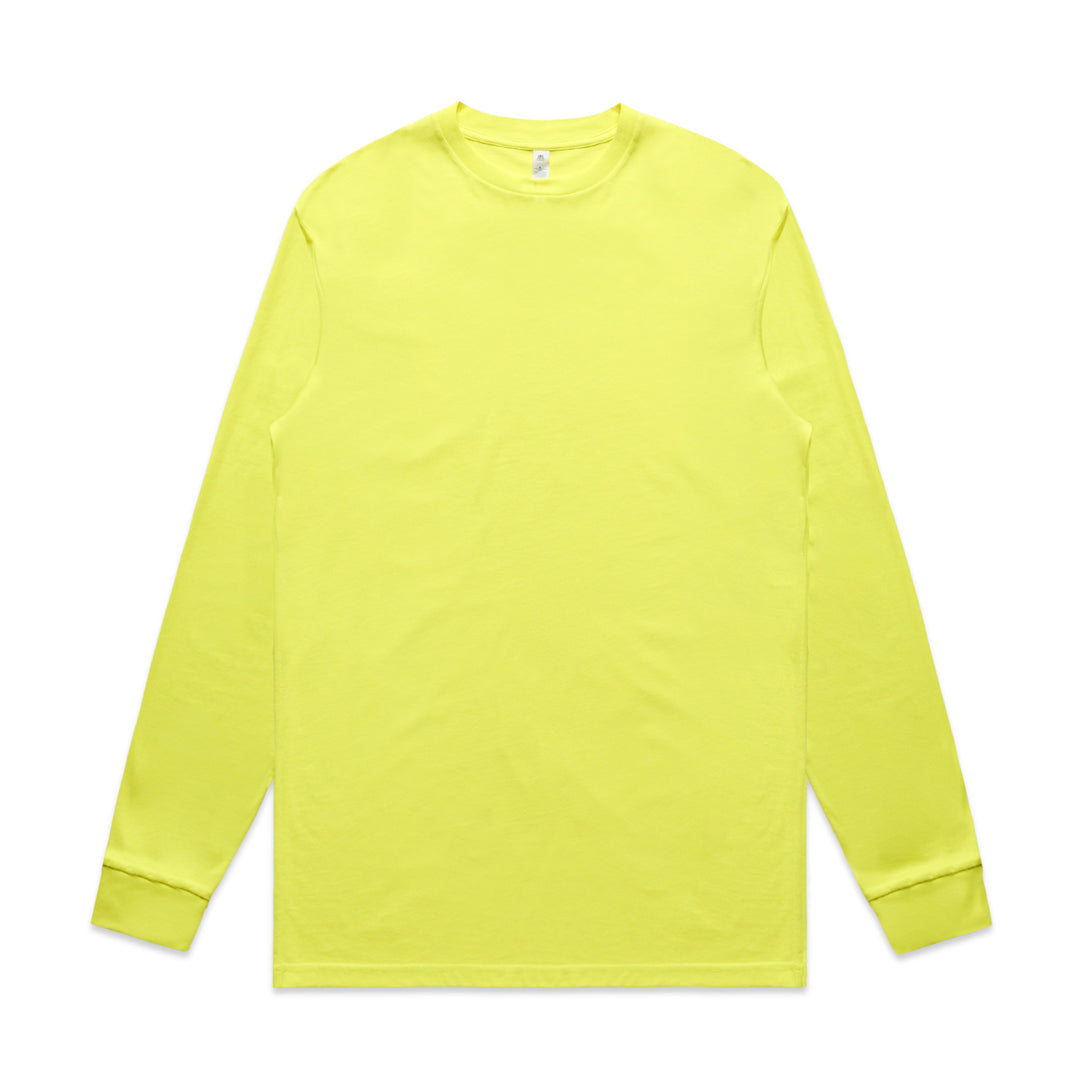 AS Colour The Block Hi Vis Tee | Mens | Long Sleeve Hi Vis Yellow Shirts & Tops