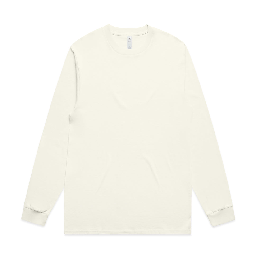 AS Colour The Block Tee | Mens | Long Sleeve Ecru Shirts & Tops