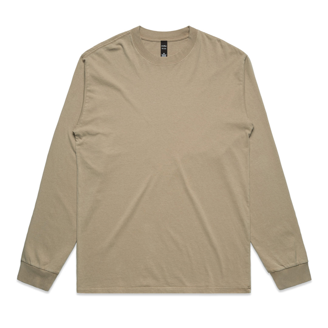AS Colour The Heavy Faded Tee | Mens | Long Sleeve Khaki-as Shirts & Tops