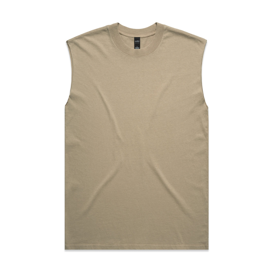 AS Colour The Heavy Faded Tank | Mens Khaki-as Shirts & Tops