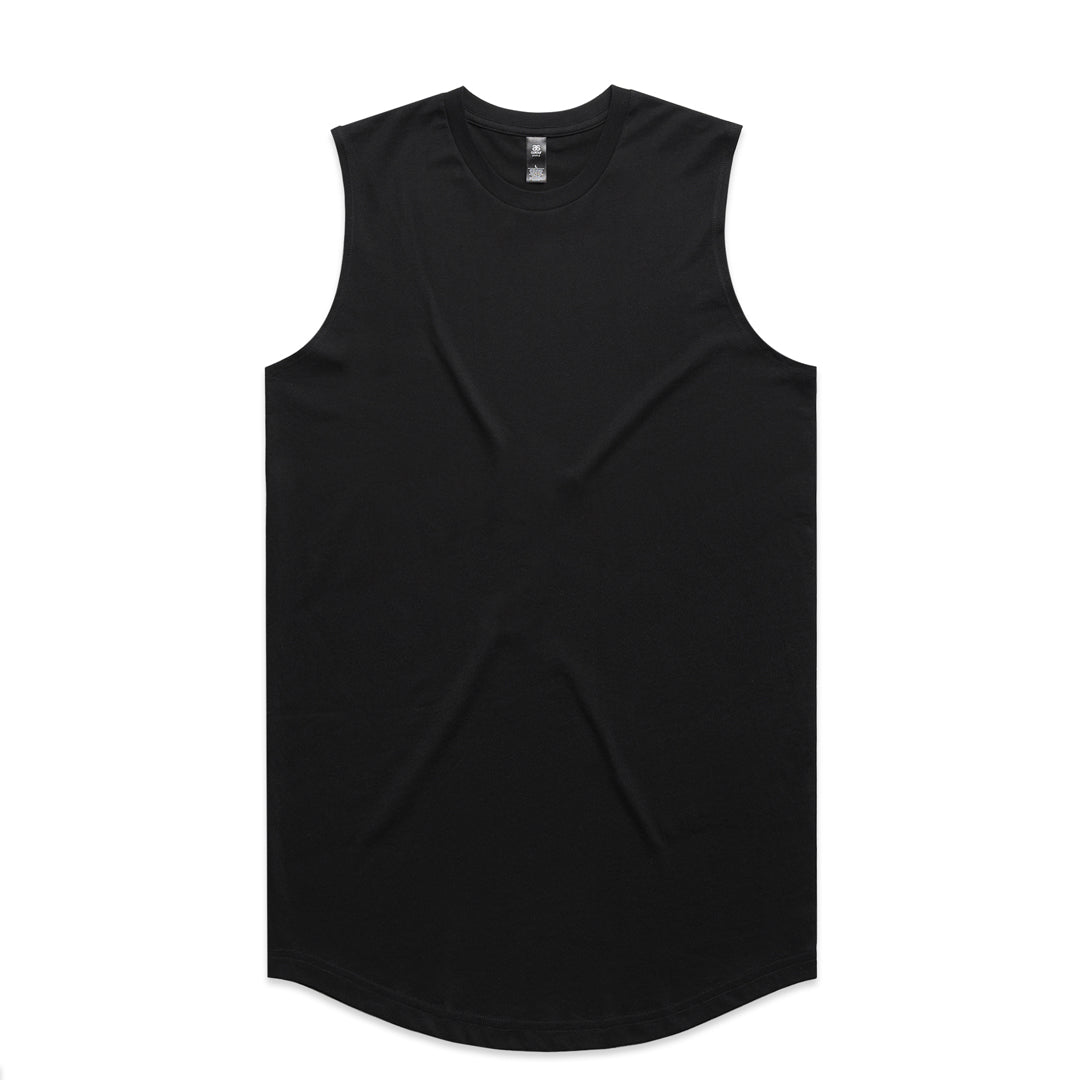 AS Colour The Staple Curve Tank | Mens Black Shirts & Tops