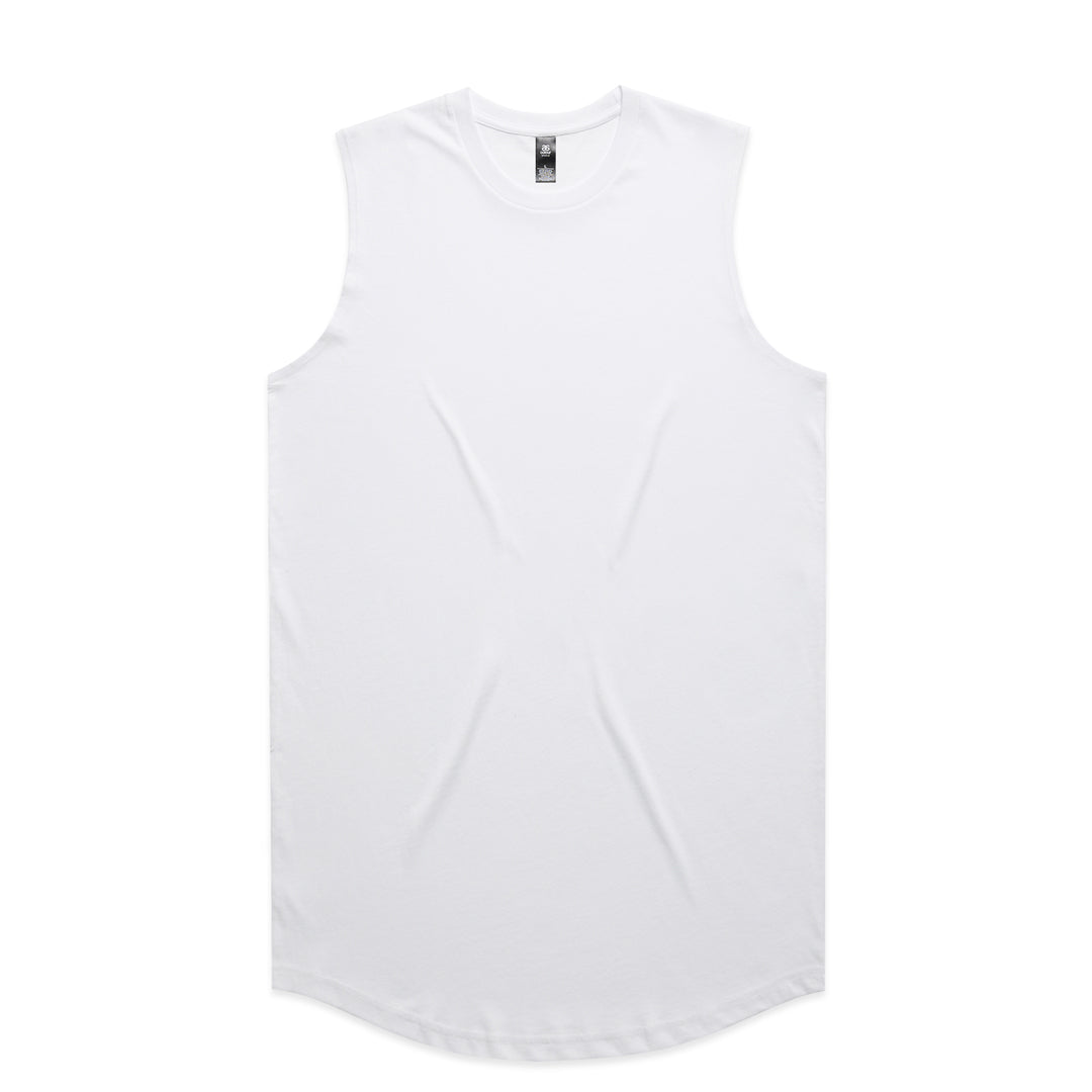 AS Colour The Staple Curve Tank | Mens White Shirts & Tops