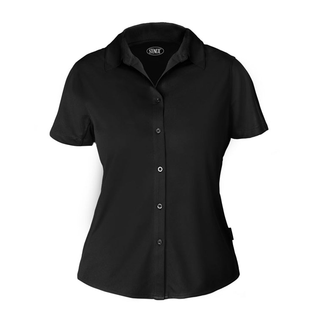 Stencil The Liberty Shirt | Short Sleeve | Ladies Black Shirts & Tops
