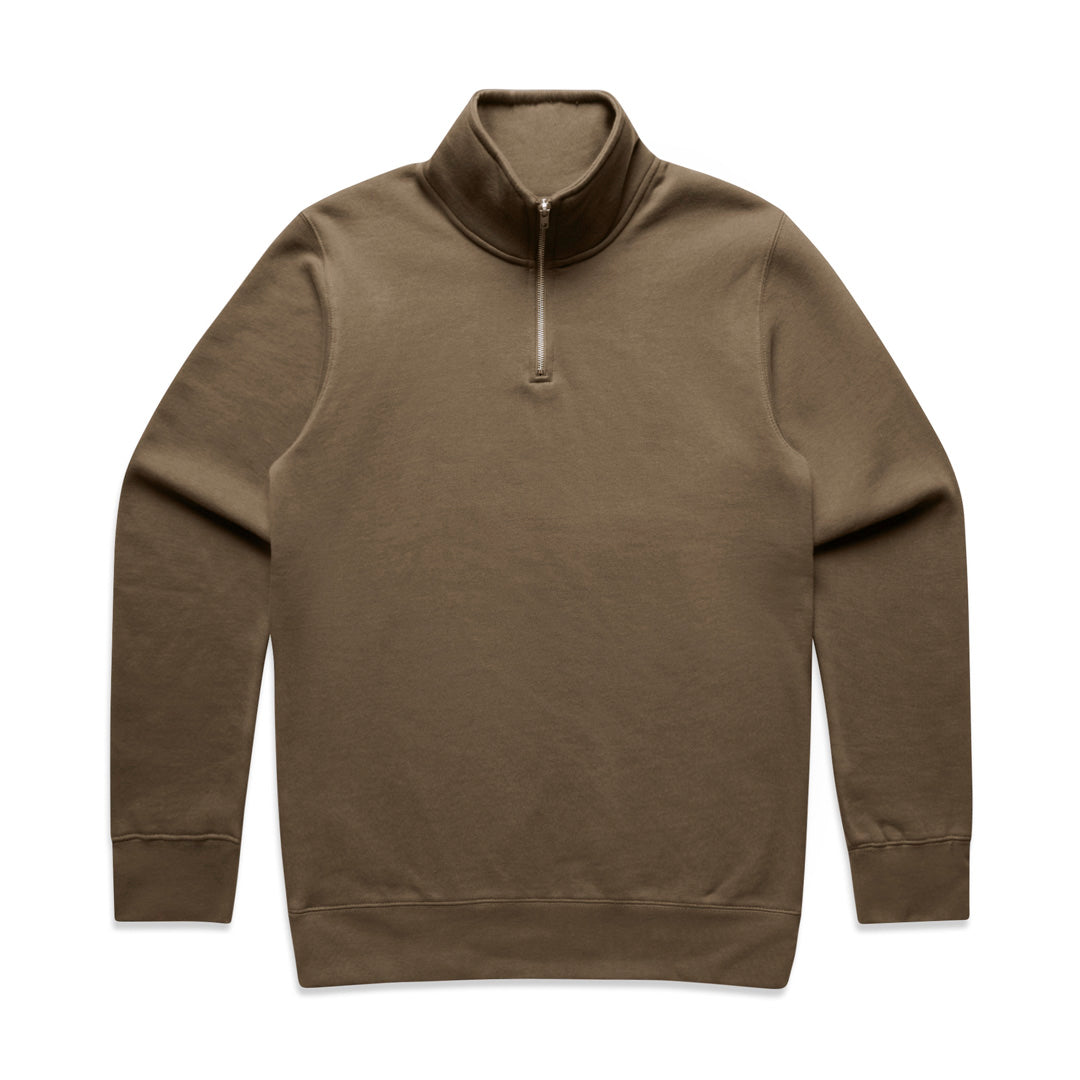 AS Colour The Half Zip Crew | Mens | Pullover Walnut Outerwear