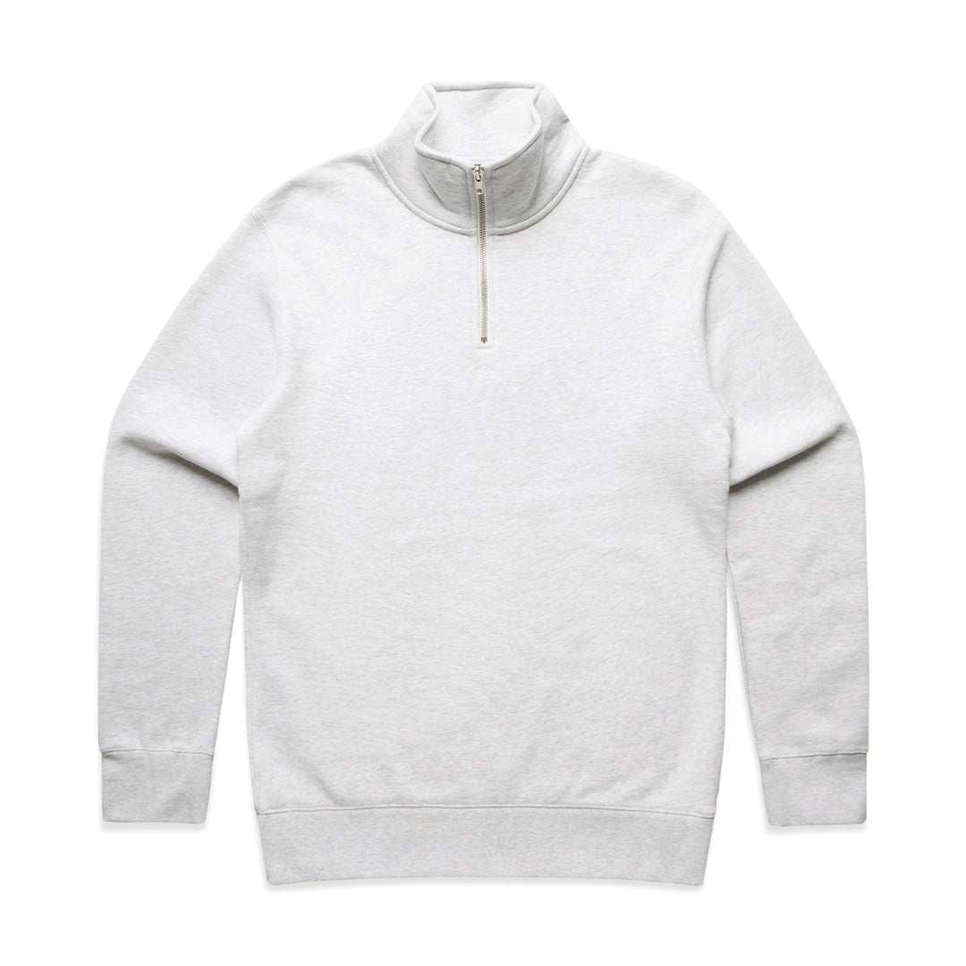 AS Colour The Half Zip Crew | Mens | Pullover White Marle Outerwear