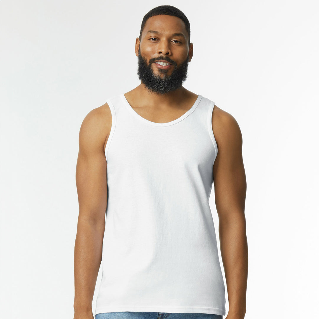 Gildan The Heavy Cotton Tank | Adults White Shirts & Tops