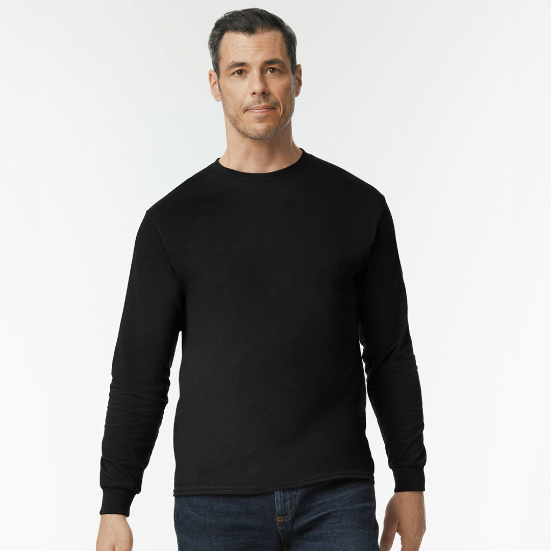 Gildan The Heavy Cotton Tee | Long Sleeve | Adults Black Shirts & Tops