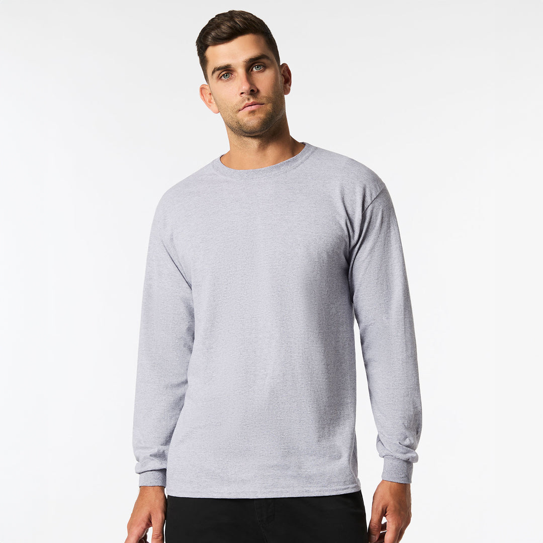 Gildan The Heavy Cotton Tee | Long Sleeve | Adults Sport Grey Shirts & Tops