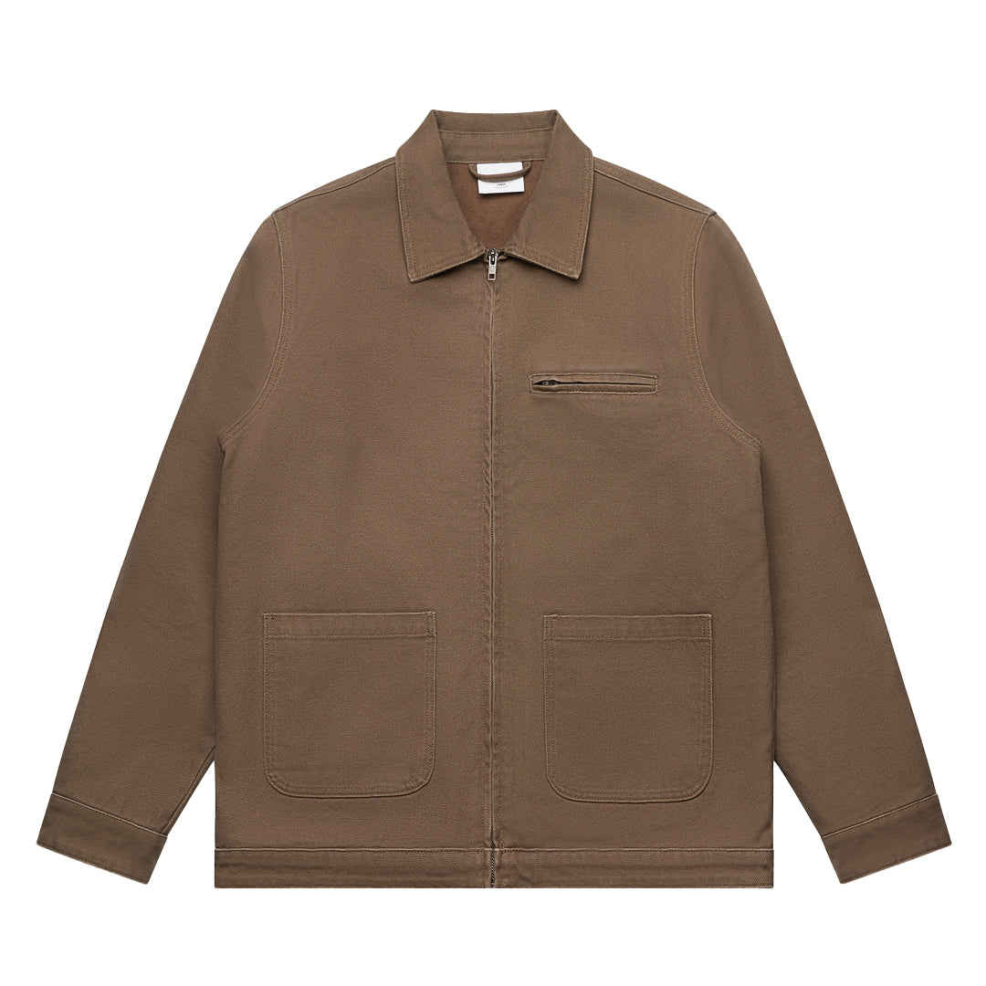 AS Colour The Heavy Canvas Jacket | Mens Walnut Coats & Jackets