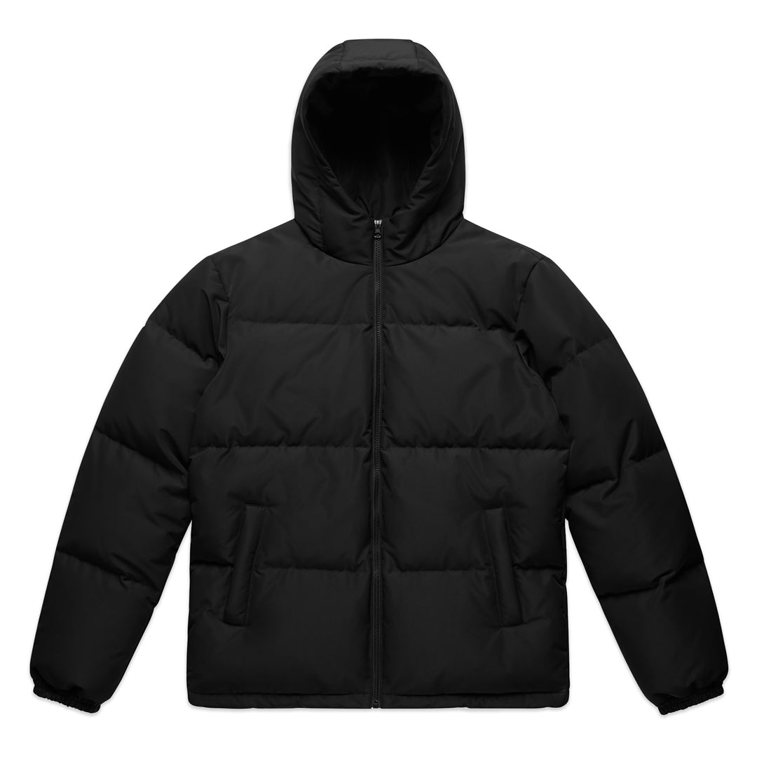 AS Colour The Hooded Puffer Jacket | Mens Black Coats & Jackets