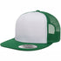 Flexfit The Flexfit YP Classic Flat Peak Trucker Cap Green/White Hats