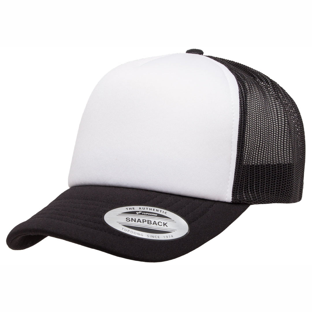 Flexfit The Flexfit YP Foam Front Trucker Cap Black/White Hats