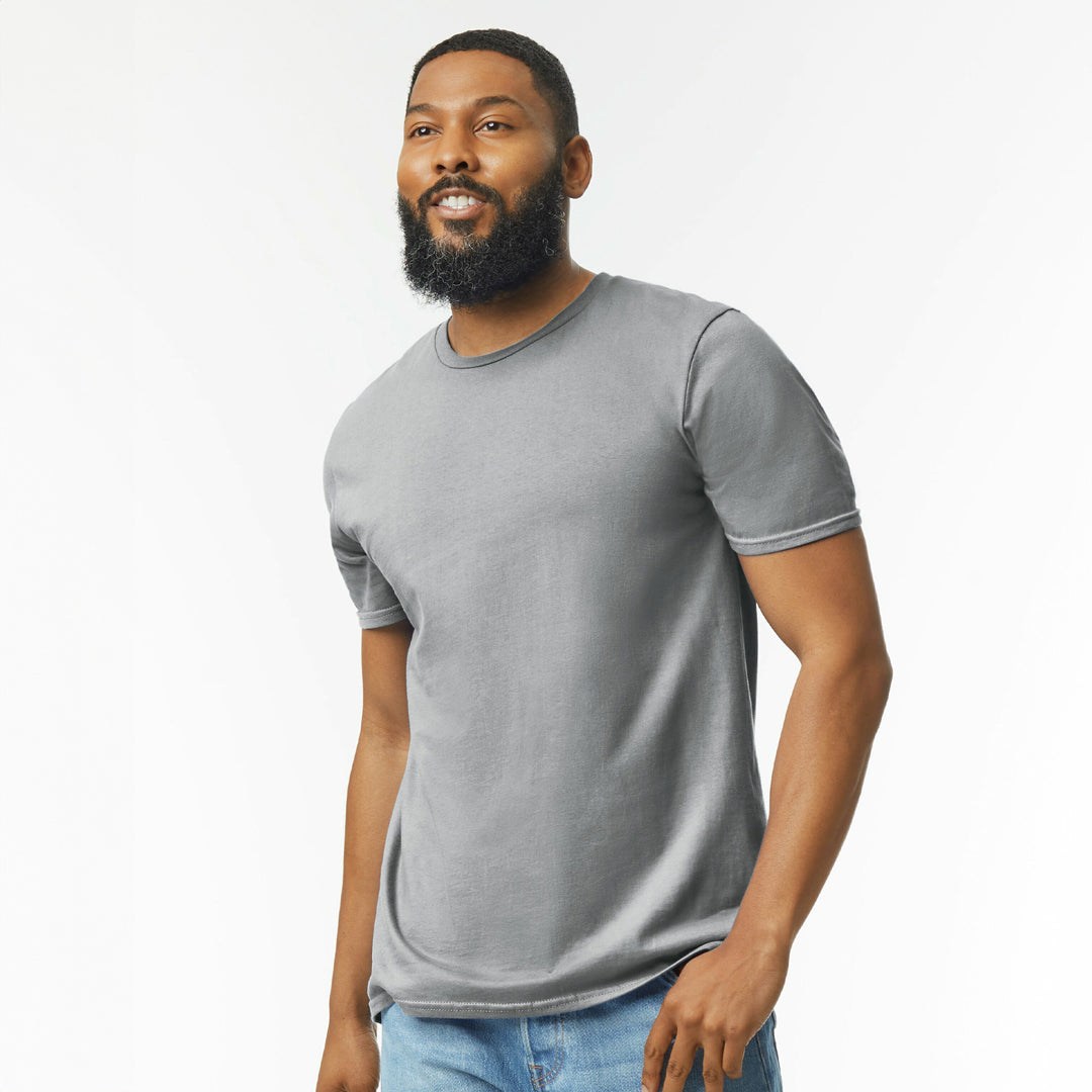Gildan The Softstyle Crew Neck Tee | Adults Grey Marle Shirts & Tops
