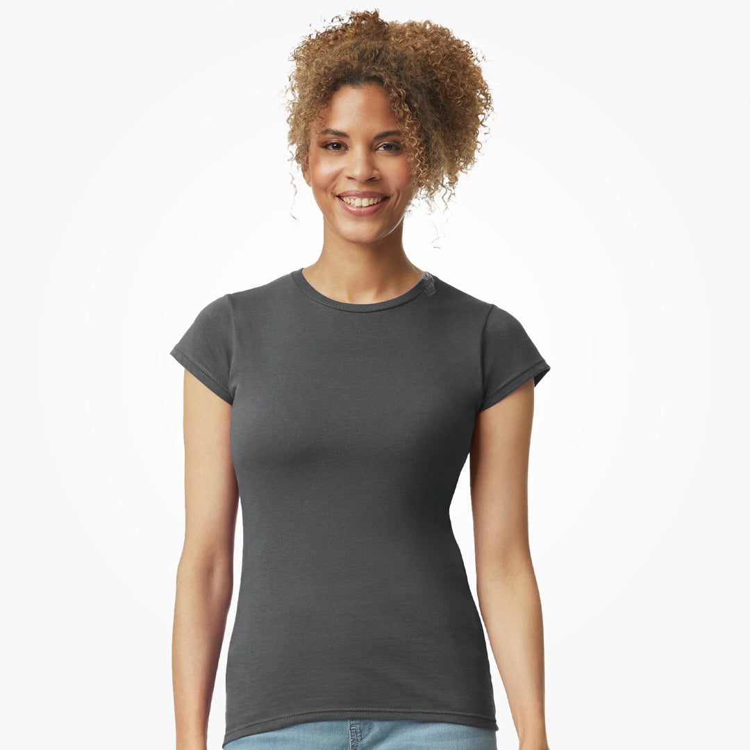 Gildan The Softstyle Crew Neck Tee | Ladies Charcoal Shirts & Tops
