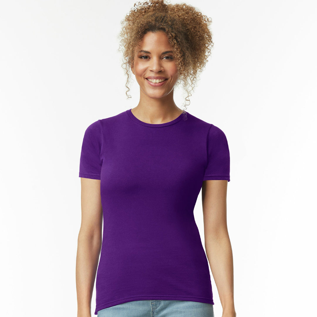 Gildan The Softstyle Crew Neck Tee | Ladies Purple Shirts & Tops