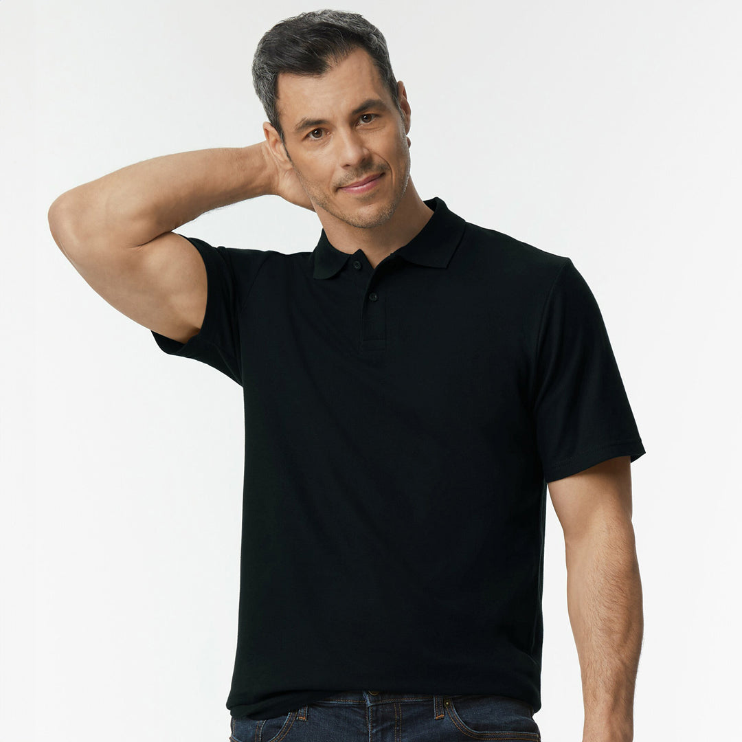 Gildan The Softstyle Polo | Adults Black Shirts & Tops