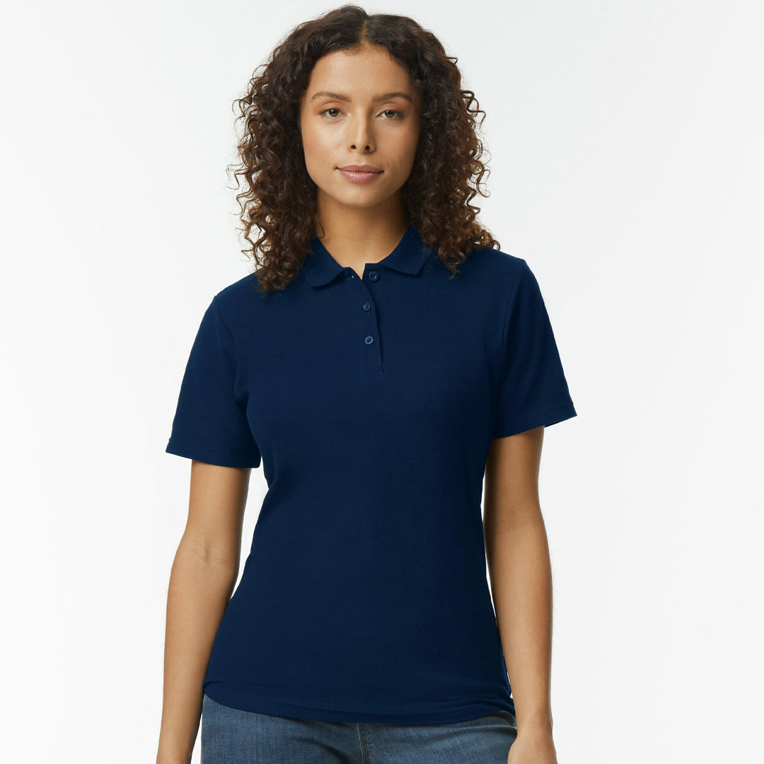 Gildan The Softstyle Polo | Ladies Navy Shirts & Tops