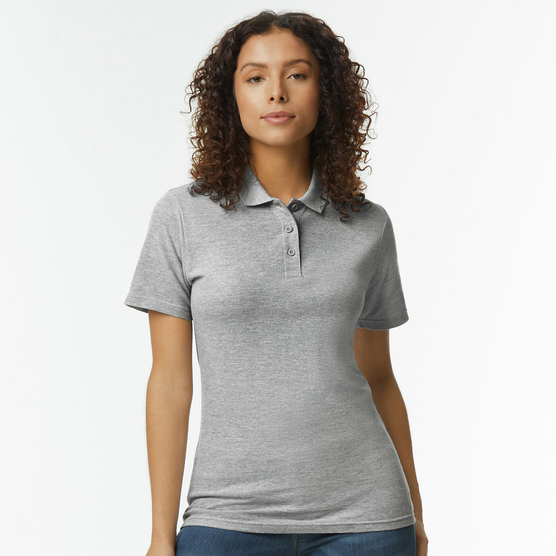 Gildan The Softstyle Polo | Ladies Sport Grey Shirts & Tops