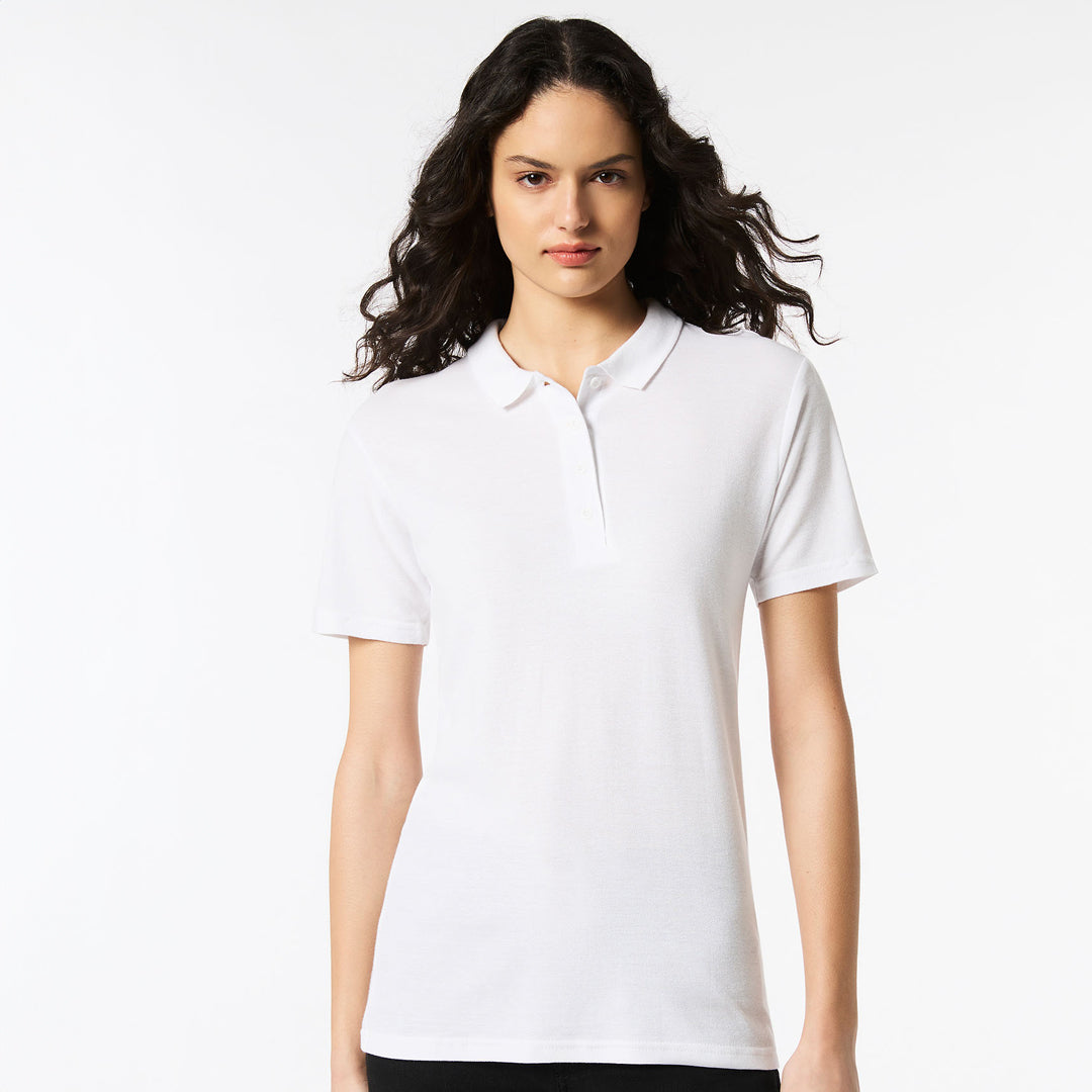 Gildan The Softstyle Polo | Ladies White Shirts & Tops