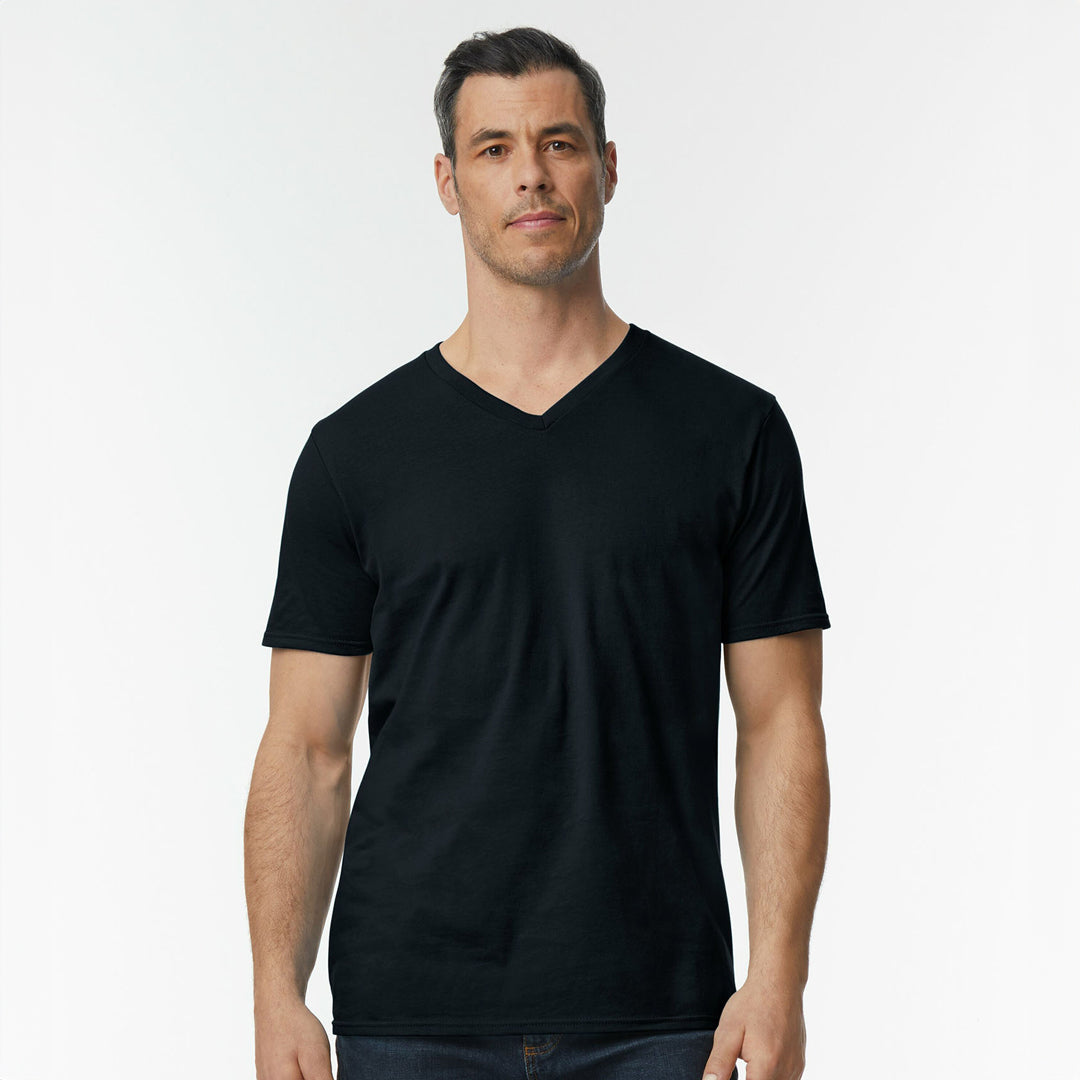 Gildan The Softstyle V-Neck Tee | Adults Black Shirts & Tops