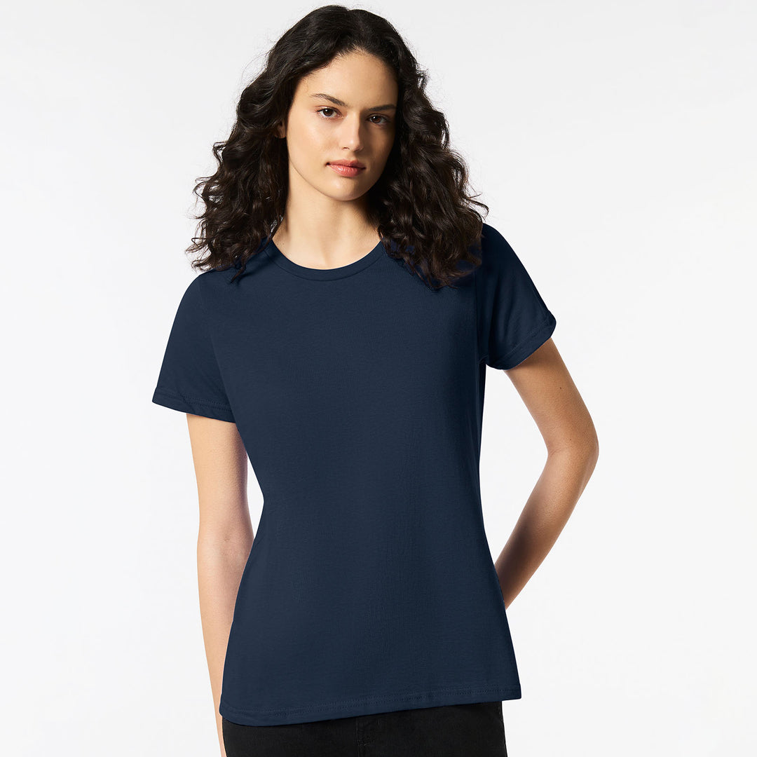 Gildan The Mid Weight Cotton Tee | Ladies Navy Shirts & Tops