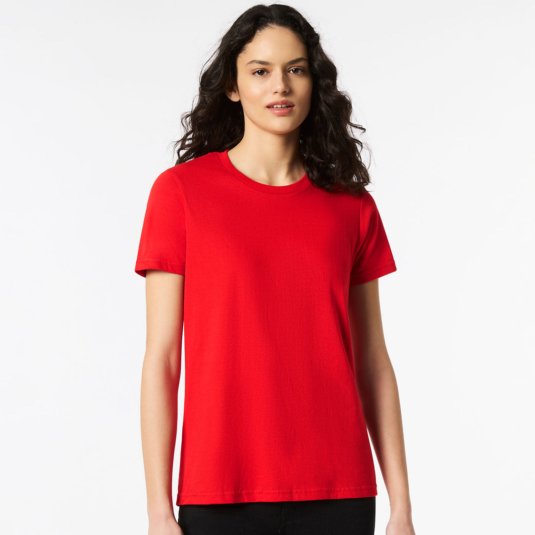 Gildan The Mid Weight Cotton Tee | Ladies Red Shirts & Tops